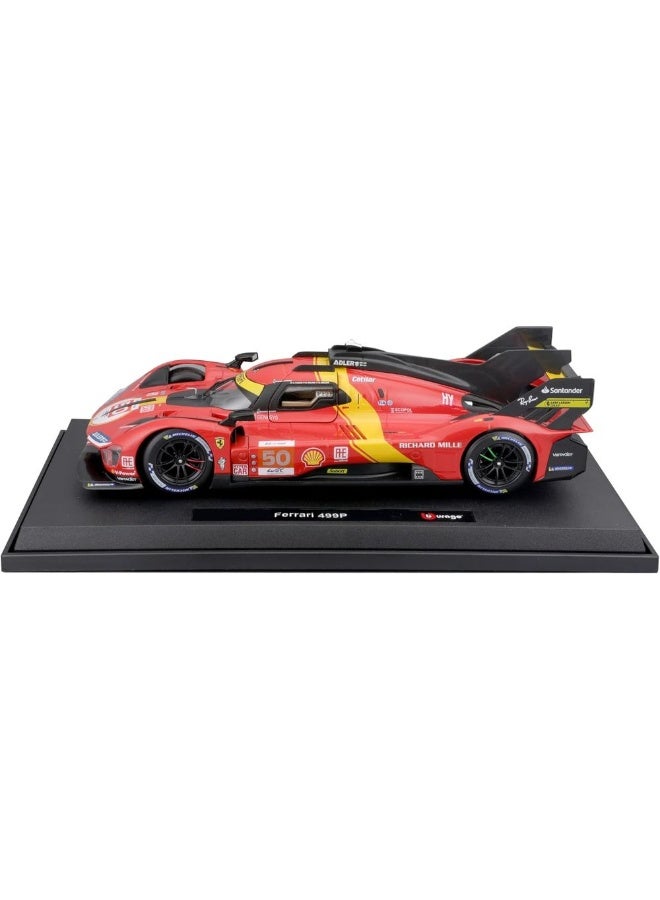 Bburago Bburago LeMans 24h 2024 Ferrari 499P #50 Die-cast Car (Red, 1:18)  - Image 2