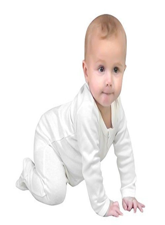 Owlivia Organic Cotton Baby Pajamas, Boys Girls Zip Front Sleep 'N Play, Footed Sleeper, Long Sleeve(3-6 Months, Ivory White) - Image 3