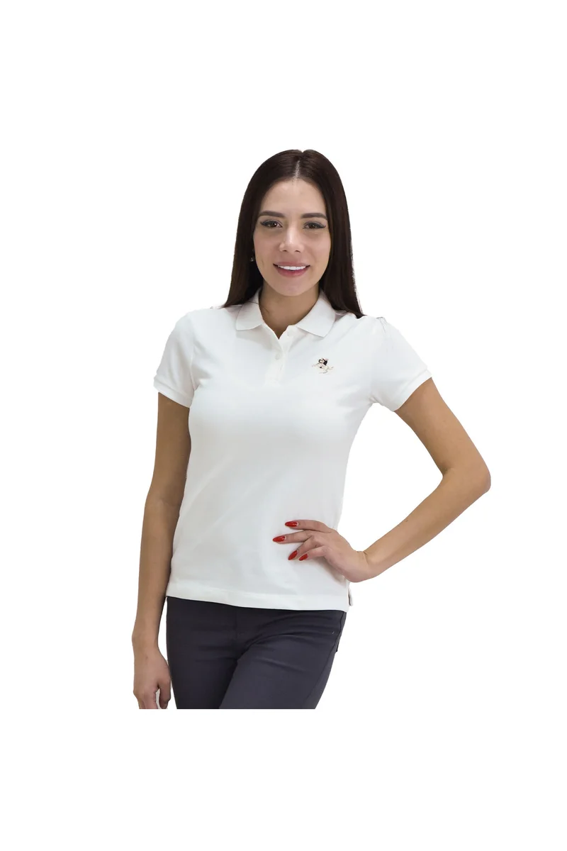 GIORDANO White Polo Shirt for Women