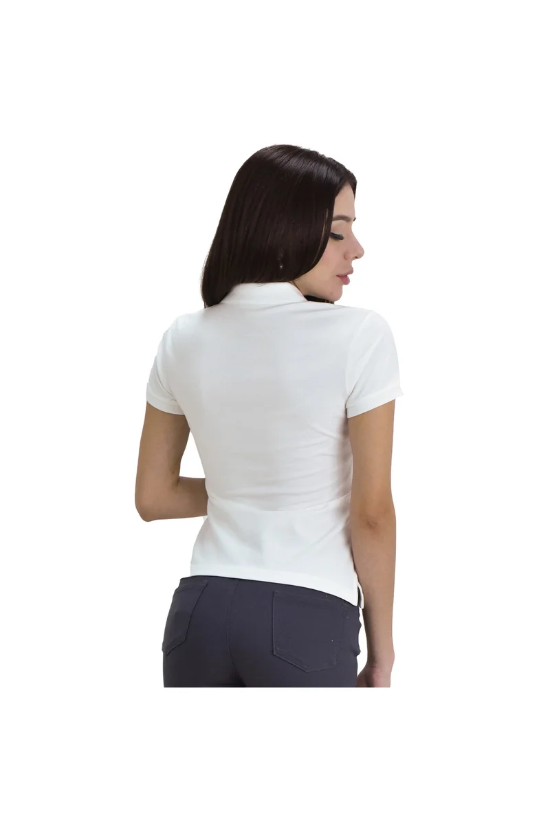 GIORDANO White Polo Shirt for Women