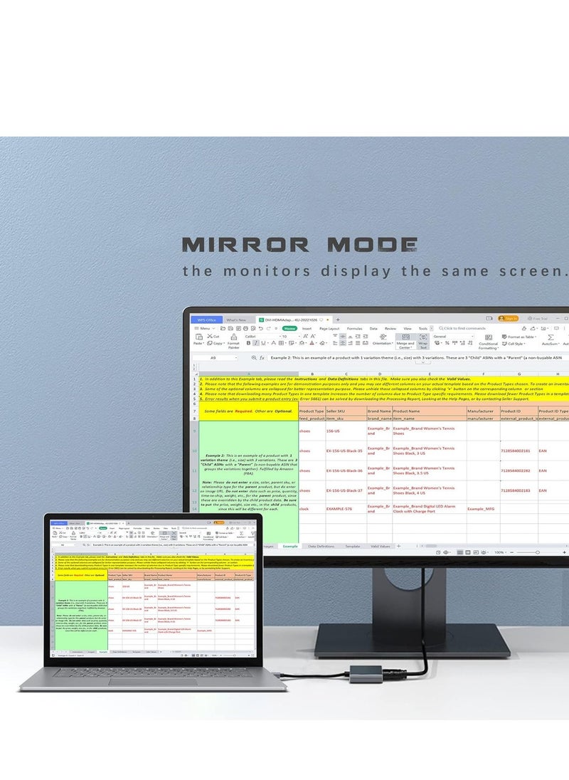 JAJEEK USB to VGA Cable Converter, 1080P VGA to USB 3.0/2.0 Adapter, Multi-Screen Video Converter for Laptop, Desktop to Monitor, Projector, TV (Not Support Chromebook) - Image 3