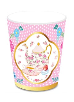 ThePartyPopper Elegant Floral Tea Party Tableware Set Paper Plates, Napkins, Tea Cups Set  - Image 4