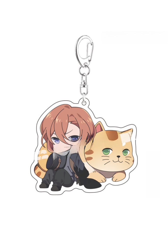 Manrhyme Haoye Dog Keychain Taizai Zhongyuan Zhongzhong Nakajima Dun Animation Acrylic Bag Pendant-Color:X-621 Tai Zaizhi