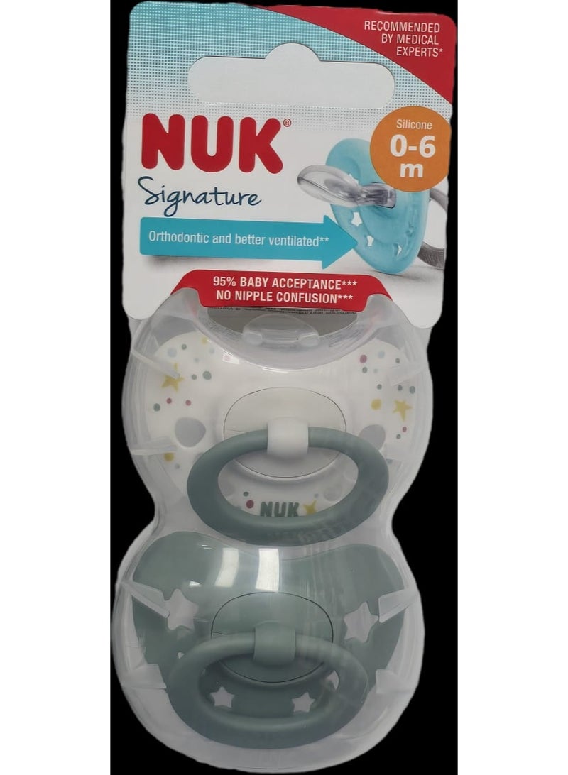 NUK Signature Silicone Soother 0-6m A