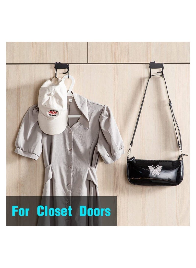 5Pcs Over Cabinet Door Hooks, Cute Cat Hooks Narrow Hook Heavy Duty Towel Wardrobe Drawer Stainless Steel S for Kitchen Bathroom - Image 3