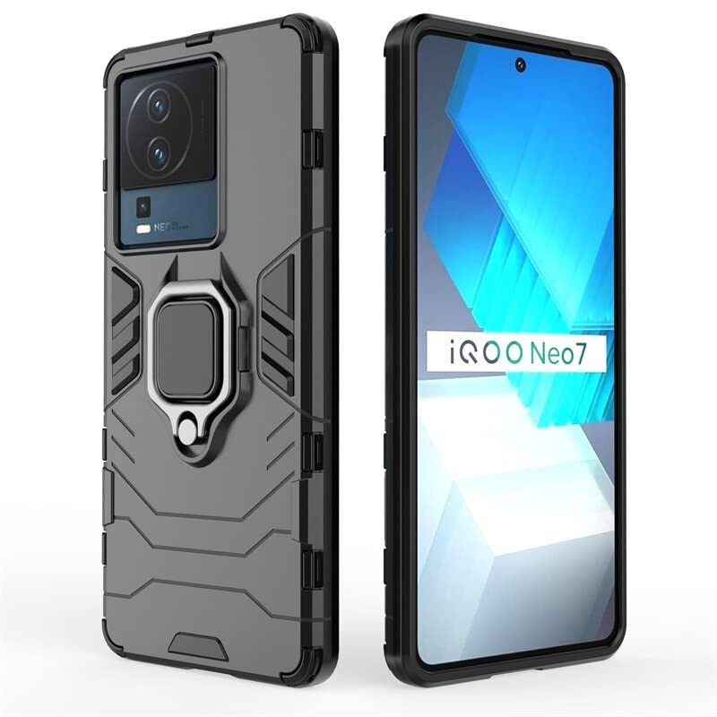 Spazy Case® iQOO Neo 7 5G / Neo 7 Pro 5G Back Cover | Dual Layer Armor Defender Full Body Protective + PC Hybrid Kickstand Back Case for iQOO Neo 7 5G / Neo 7 Pro 5G - Image 3