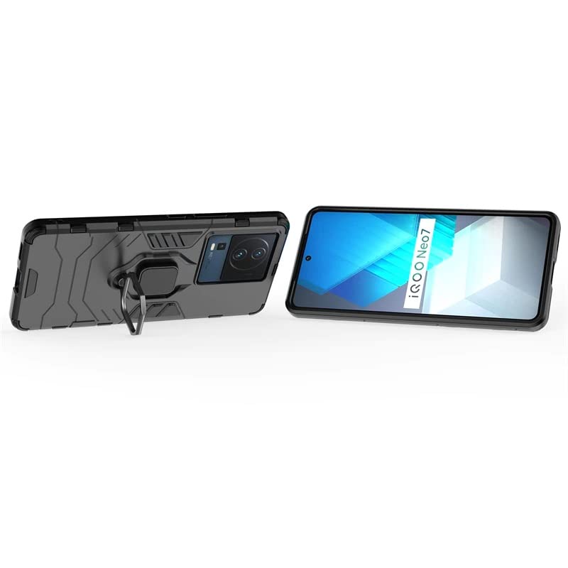 Spazy Case® iQOO Neo 7 5G / Neo 7 Pro 5G Back Cover | Dual Layer Armor Defender Full Body Protective + PC Hybrid Kickstand Back Case for iQOO Neo 7 5G / Neo 7 Pro 5G - Image 5
