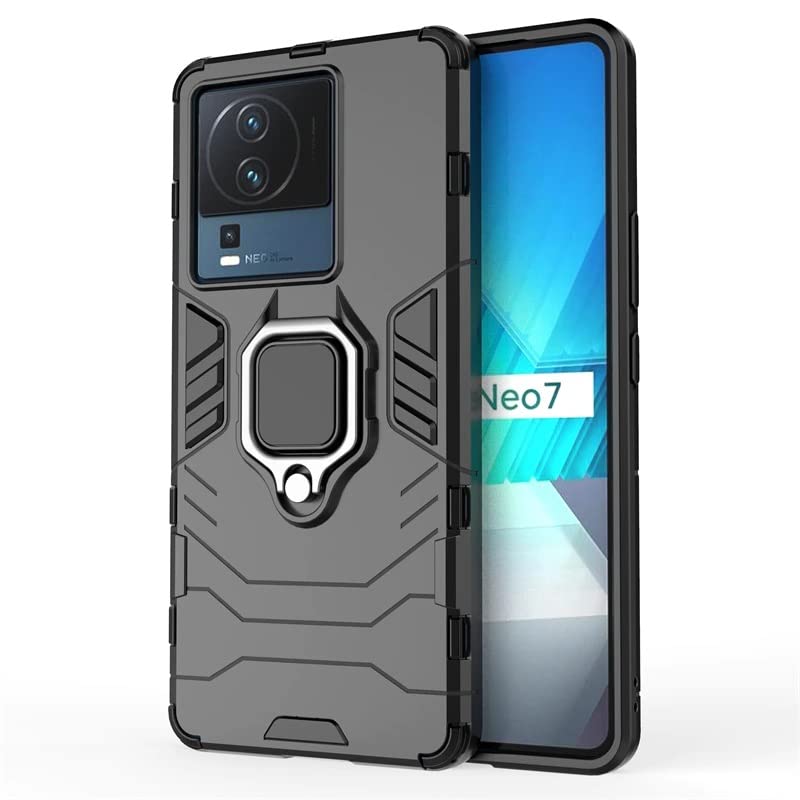 Spazy Case® iQOO Neo 7 5G / Neo 7 Pro 5G Back Cover | Dual Layer Armor Defender Full Body Protective + PC Hybrid Kickstand Back Case for iQOO Neo 7 5G / Neo 7 Pro 5G - Image 2