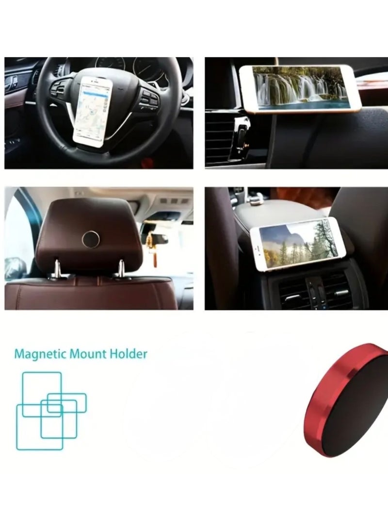 CleanWave - The Pure Effect Universal Magnetic Phone Holder – Round Design, Powerful Mount for Any Surface. Secure, Stylish & Super Strong Hold, for Large Smartphones (4"-7") | Secure Fit for iPhone, Samsung, Xiaomi & More,- RED  - Image 3