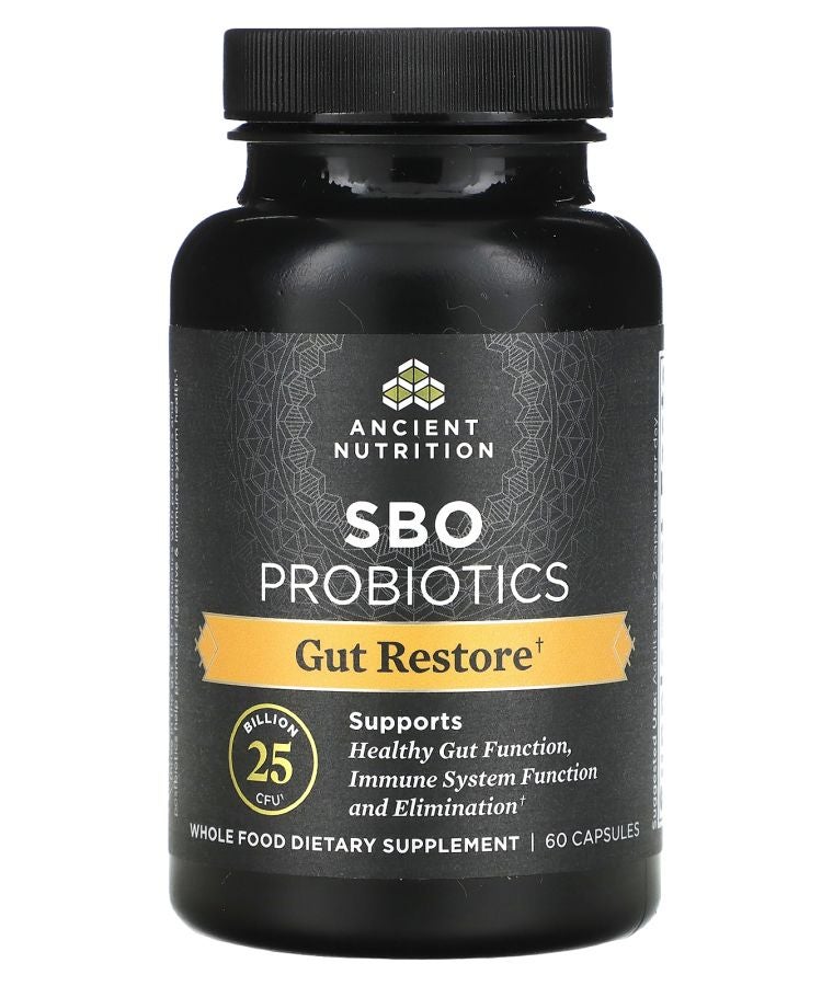 Ancient Nutrition SBO Probiotics 25 Billion CFU 60 Capsules