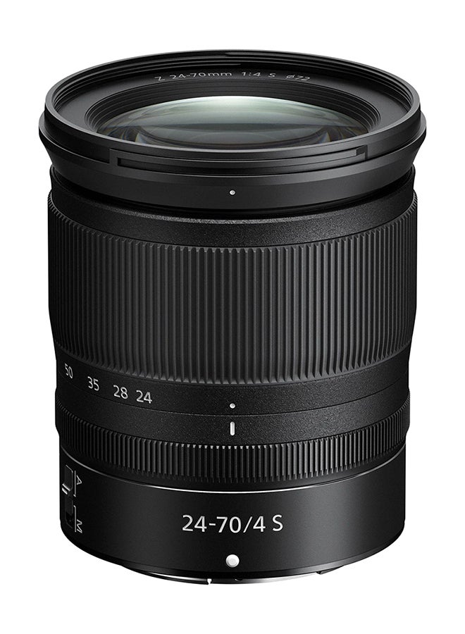 نيكون عدسة كاميرا نيكور Z ببعد بؤري 24-70 مم وفتحة عدسة F/4 S أسود - Image 1