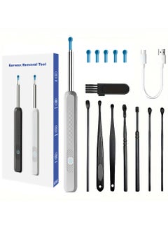 MileMelo Ear Wax Removal, 1080P HD Ear Wax Removal Tool Camera Ear Wax Removal Kit Ear Camera Otoscope with 6 LED Light for iOS and Android (White)  - Image 1
