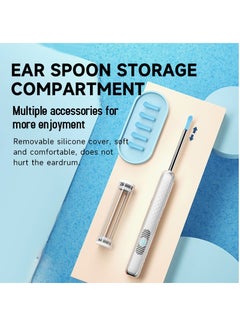 MileMelo Ear Wax Removal, 1080P HD Ear Wax Removal Tool Camera Ear Wax Removal Kit Ear Camera Otoscope with 6 LED Light for iOS and Android (White)  - Image 3