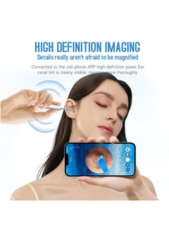 MileMelo Ear Wax Removal, 1080P HD Ear Wax Removal Tool Camera Ear Wax Removal Kit Ear Camera Otoscope with 6 LED Light for iOS and Android (White)  - Image 4