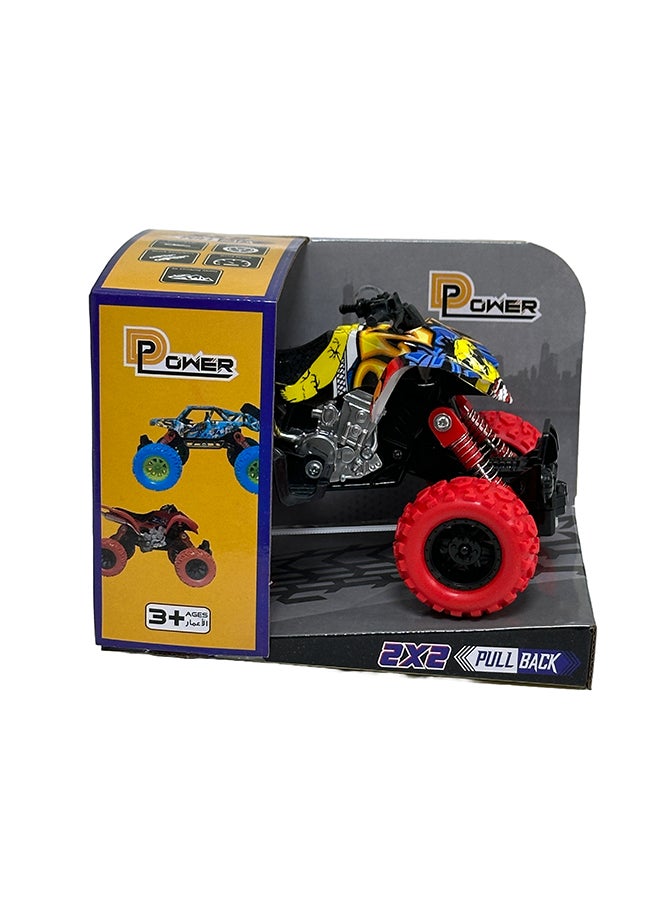 D-Power - Pullback Stunt Doodle Motorcycle, Red | No Batteries Needed, Fun for All Ages | 3+ - Image 1