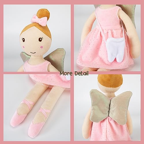 free-space Tooth Fairy Soft Plush Ballet Doll with Little Tooth Bag Christmas Holiday Birthday Gifts for Kids - Image 5