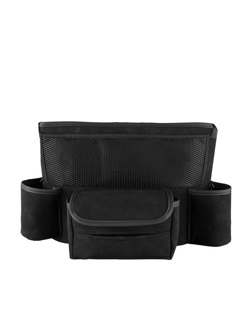 Excefore Car Handbag Holder Between Seats Suede Large Capacity Car Purse Holder Automotive Consoles & Organizers for Document Phone Storage Car Organizer - Image 4