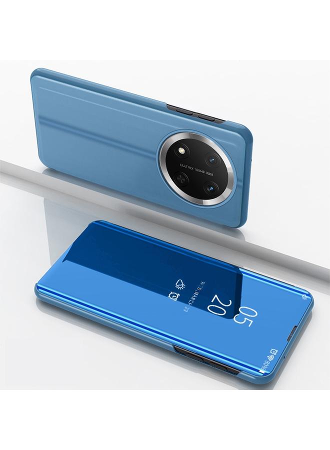 زبون جراب هاتف Honor X9c من الجلد المطلي بمرآة أفقية مع حامل - Image 1