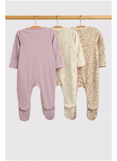 mothercare طقم ملابس نوم للأطفال بطبعة زهور برية - عبوة من 3 قطع  - Image 1