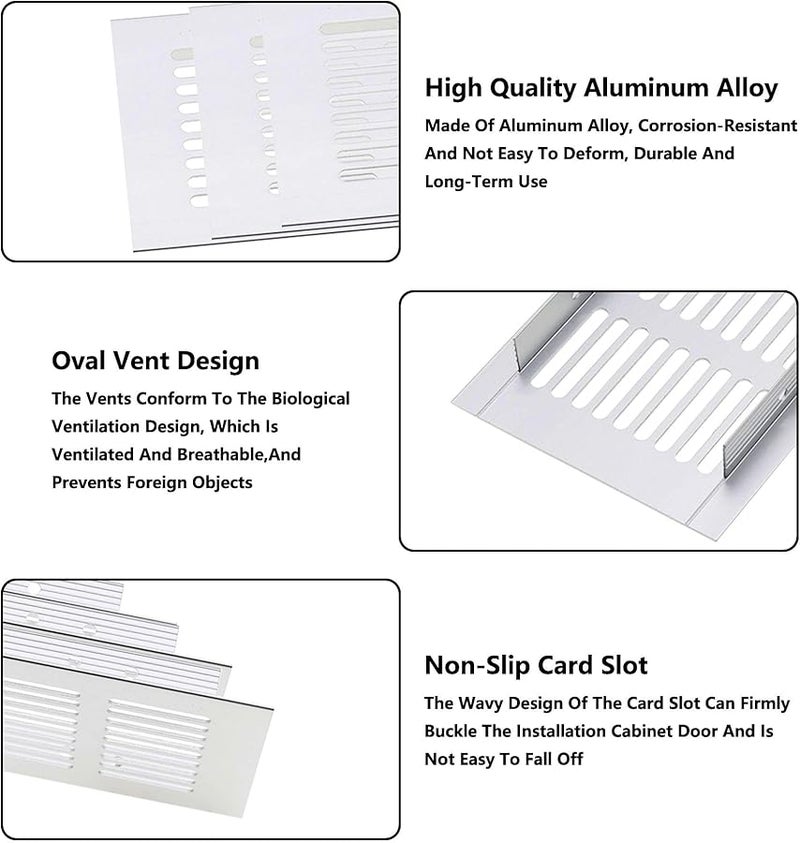 ULIFESTAR Aluminum Alloy Mesh Air Vent Cover 80x450mm For Shoe Cabinet Wardrobe Floor Exhaust - Image 4