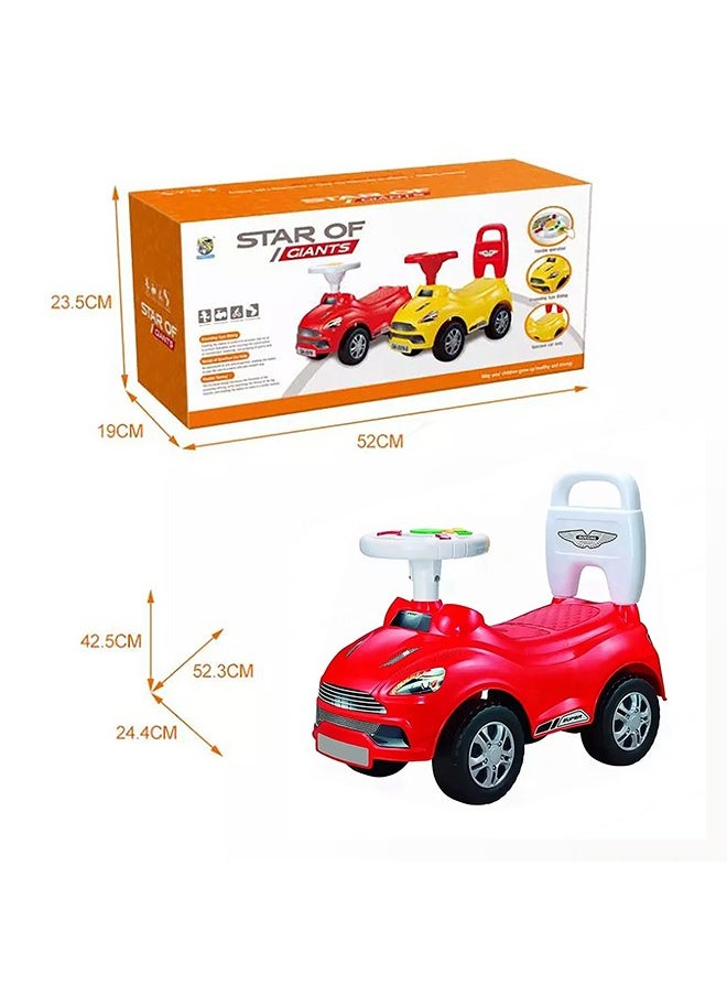 Ride-On Sports Car for Kids – Interactive Steering Wheel with Lights & Sounds, Indoor & Outdoor Fun, Push Ride-On Toy for Toddlers Aged 1-3 Years| Red - pzsku/Z21DD751F6430E5AC670BZ/45/_/1731493111/eaaca178-3589-4ee6-bc1c-fae0995aa91d