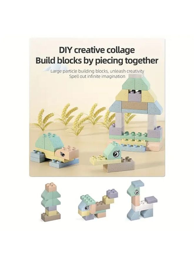 56PCS Wheat Straw Large Grain Building Blocks STEM Construction Educational Toys - Image 5