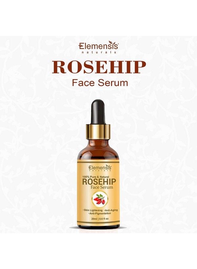 Elemensis Naturals Rosehip Oil For Face Glowing & Brightening Antiageing Rosehip Serum For Face 20Ml  - Image 3
