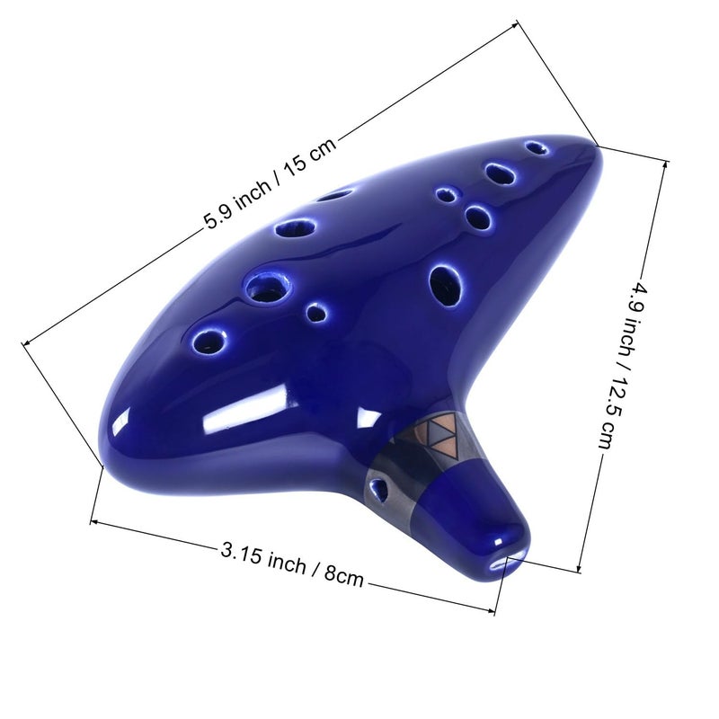 Aurzen Zelda Ocarina 12 Hole Alto C Ocarinas with Song Book (Songs From the Legend of Zelda) - come with Display Stand Protective Bag Gift for Zelda fans - Image 2