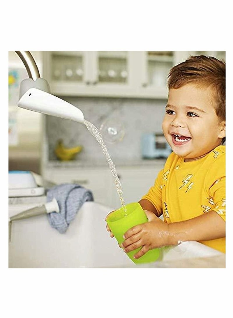 Faucet Extender for Kids & Toddlers 2 Piece Set, Sink Handle Extender Baby Guide Sink Extender Long Water Hand Washing Device Water Diver. Grey - Image 2