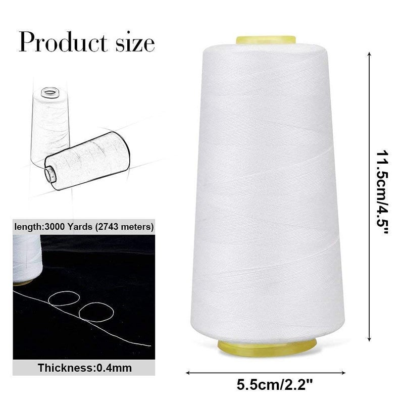 Diy Crafts 12362 India 999 Polyester Sewing Thread Spools Yarn, 40/2 Connecting Threads for Sewing Machine & Hand Works, 3000 Yards, Black - Image 4