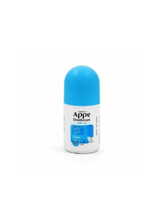 Cosmo APPE Roll-On Deodorant 60ml – Long Lasting Protection, Skin Brightening & Hair Growth Reduction – Fragrance Free