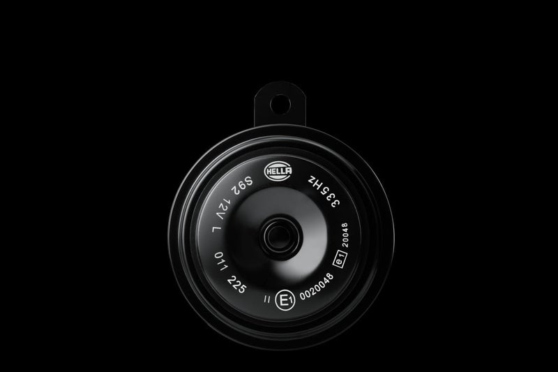 HELLA 011225871 بوق قرص أسود 92 مم 12 فولت (تناسب عالمي) - Image 1