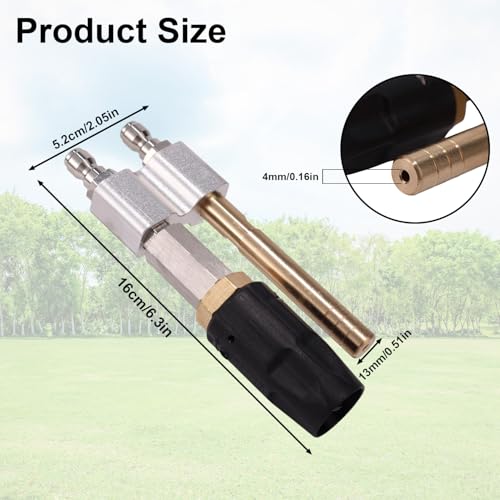lasuroa M5 Twist Nozzle 2in1 Adjustable Downstream Soft Wash Gun Long Range Soap Pump Sprayer Nozzle with 14 NPT Connect 37 GPM Softwash Power Pressure Washers Tip for Garden Floor Cleaning - Image 3