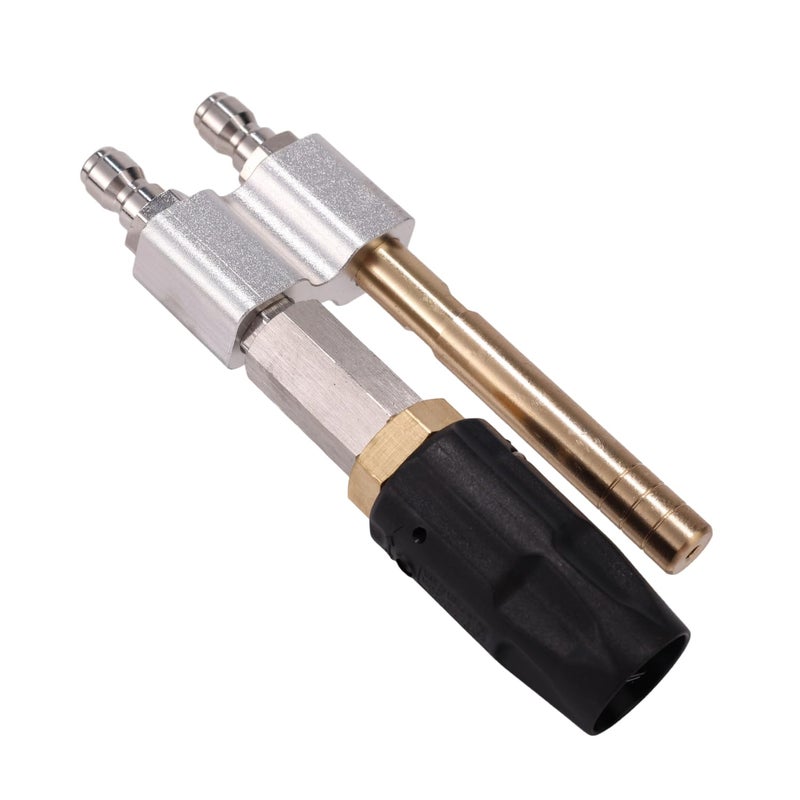 lasuroa M5 Twist Nozzle 2in1 Adjustable Downstream Soft Wash Gun Long Range Soap Pump Sprayer Nozzle with 14 NPT Connect 37 GPM Softwash Power Pressure Washers Tip for Garden Floor Cleaning - Image 2