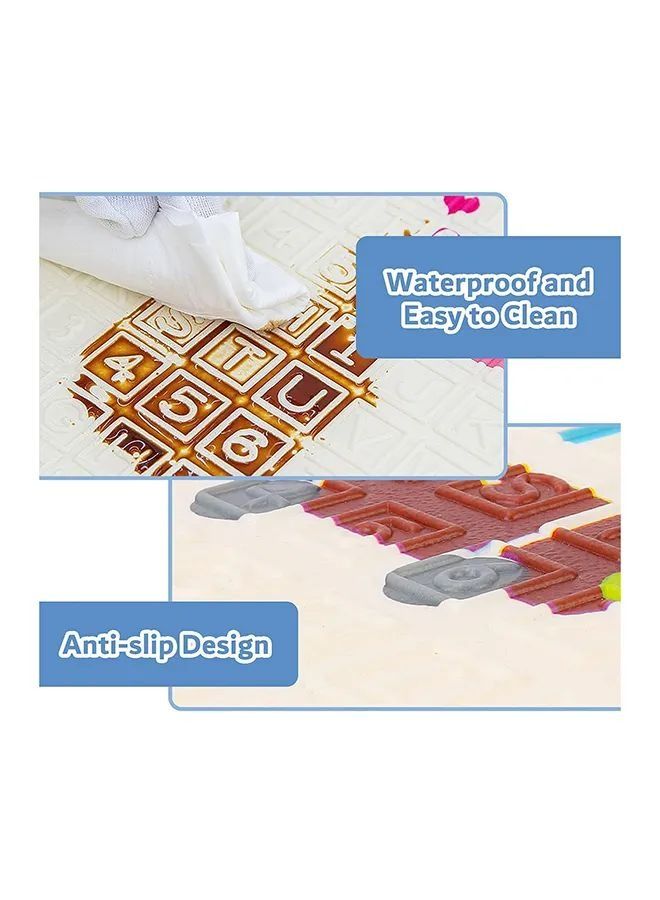 DARIYAH 200 X 180 X 1 cm Baby Crawling Play Floor mat Foam Non-Toxic Foldable Reversible Playing Mat - Different Designs - Image 3