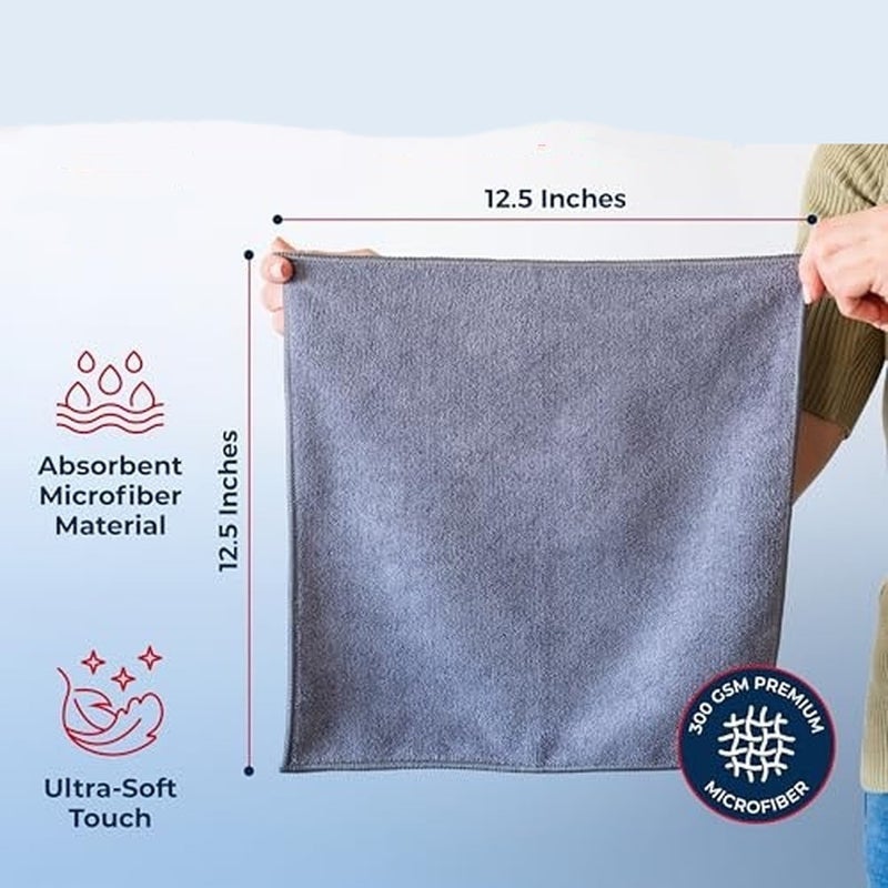 Levesica Microfiber Cleaning Cloth 12 Pcs - Image 2