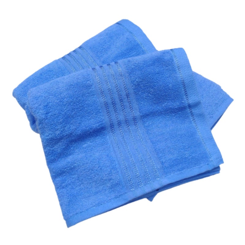 TRUEVELLI 100% Cotton Bath Towel 440 GSM (Size:Length:59 Inch X 150 CM,Width:29 Inch X 74 CM) (Pack of 1 Piece) Colour:Blue - Image 4