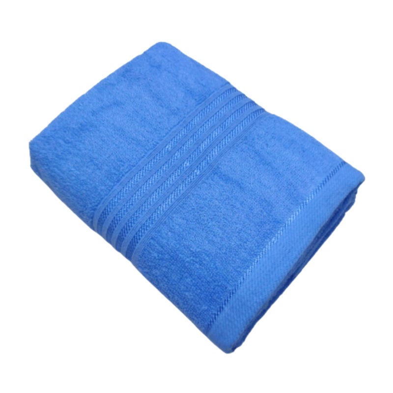 TRUEVELLI 100% Cotton Bath Towel 440 GSM (Size:Length:59 Inch X 150 CM,Width:29 Inch X 74 CM) (Pack of 1 Piece) Colour:Blue - Image 2