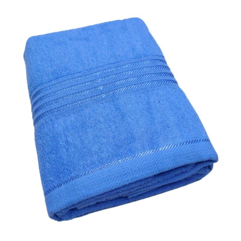 TRUEVELLI 100% Cotton Bath Towel 440 GSM (Size:Length:59 Inch X 150 CM,Width:29 Inch X 74 CM) (Pack of 1 Piece) Colour:Blue - Image 1