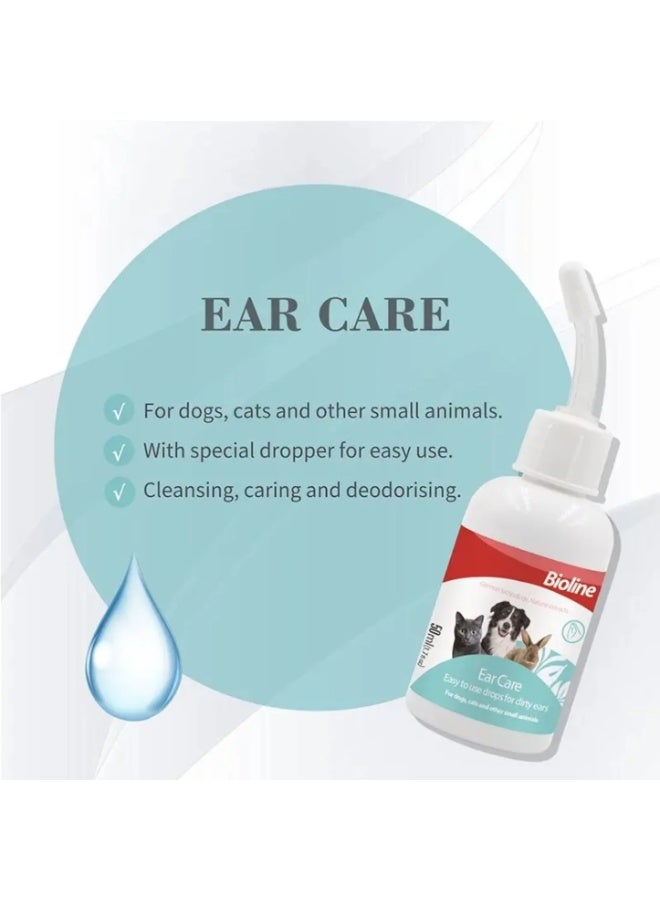 Bioline Gentle Ear Care Cleaning Solution For Pets - 50ml - Image 2