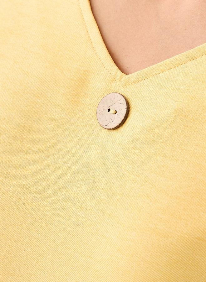 Splash FAV Button Applique Top with V-neck - Image 5