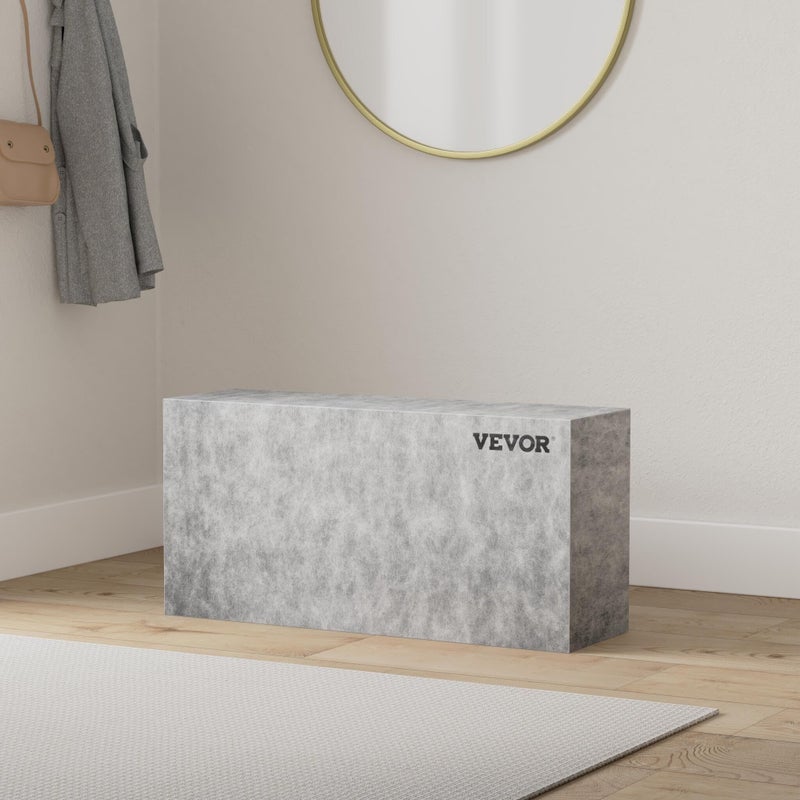 VEVOR Tile Shower Seat, 38.2" x 11.4" x 20" Tile Shower Seat, Factory Waterproof & 100% Leak-Proof Tileable Shower Corner Seat, 440lbs Loading Rectangular Board Shower Bench, Grey - Image 2