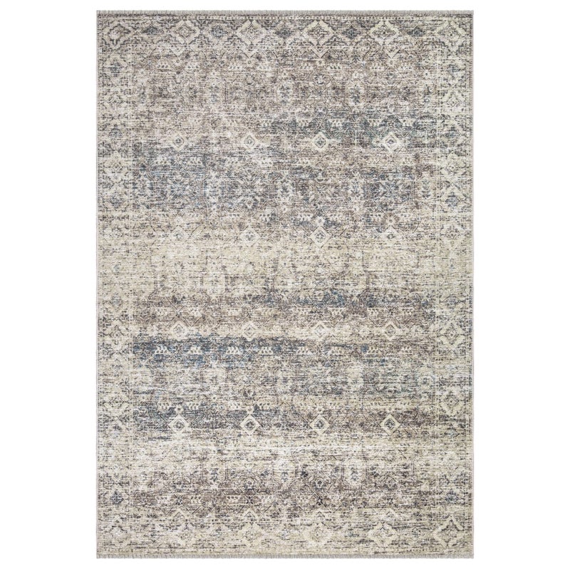 Bloom Rugs Caria قابلة للانزلاق 3x5 سجادة - بيج بني/تيل سجادة المنطقة التقليدية لغرفة غرفة المعيشة غرفة الطعام والمطبخ - الحجم الدقيق: 3 '× 5' - Image 2