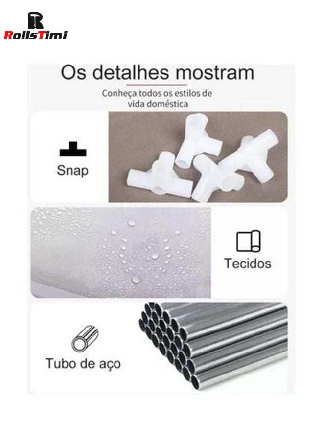 RollsTimi  6 Tier Shoe Rack Organizer,Portable Shoe Shelf with Non woven Fabric Cover for Closet Hallway,Bedroom,Entryway,Coffee - Image 4