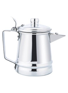 AL SANIDI Aluminum milk pot, Indian coffee pot, Silver, Size 12 Cm  - Image 1