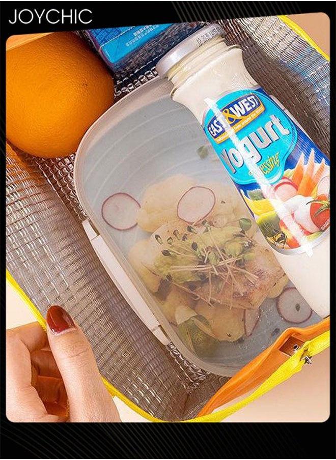 Joychic - Colorful Aluminum Foil Heat Preservation Lunch  Bag Water and Oil Proof Food Insulation Bag with Handle Strap for School Office Work Travel Outdoor - Image 1