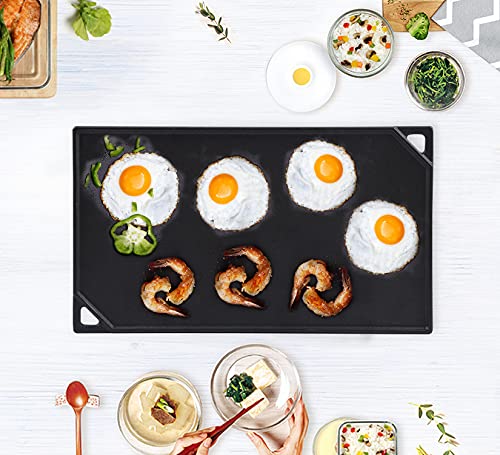 GasSaf Cast Iron Reversible Griddle, 16.5 Inch x 9.5 Inch Double Sided Grill Pan Perfect for Gas Grills and Stove Top - Image 5