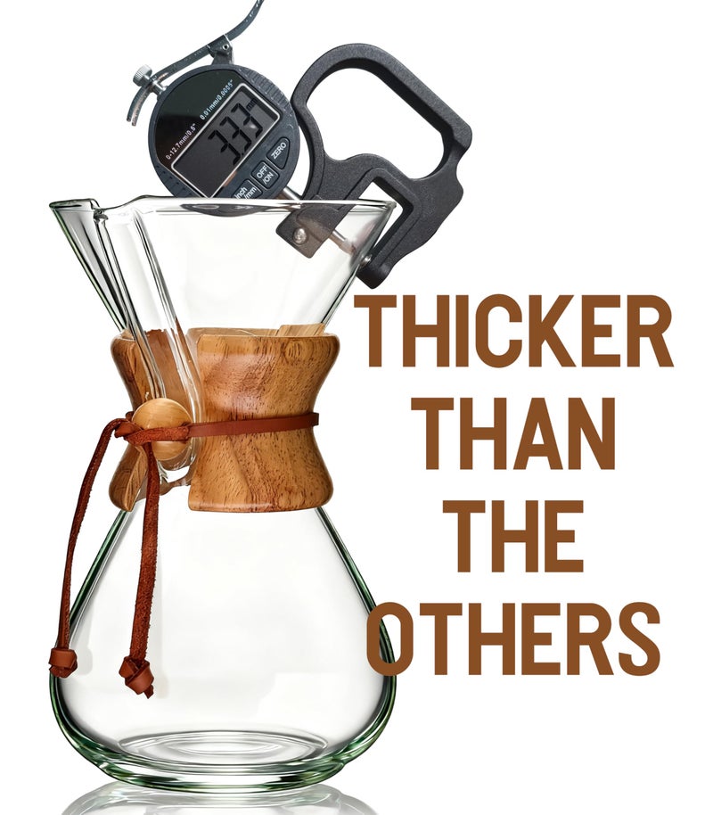 AGOGO Pour Over Coffee Maker Glass - 6/8/10 Cup Barista Kit with 304 Stainless Filter for Home, Office, Camping, Cafes - Easy Clean Coffee Dripper Set (Rag&Brush Included) (8 Cup/28 oz) - Image 4