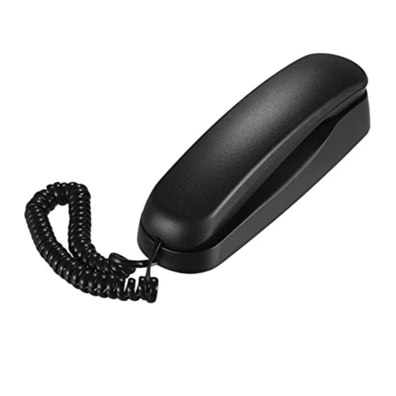 Mini Desktop Corded Landline Phone Fixed Telephone Wall Mountable Supports Mute/Pause/Hold/Reset/Flash/Redial Functions for Home Hotel Office Bank Call Center - Image 1