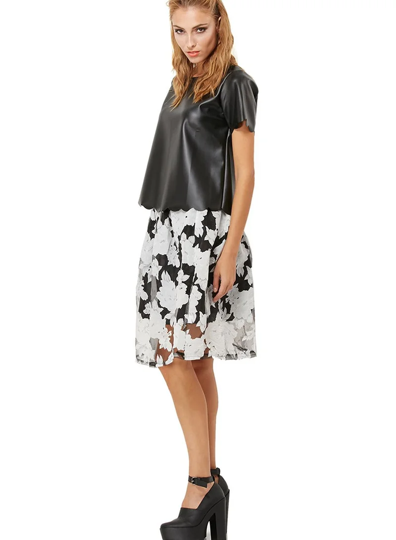 Ginger Organza Box Pleat Skirt